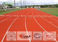 Red Track And Field Sports Flooring Solvent Free With 3-8mm Thickness