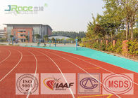 Red Track And Field Sports Flooring Solvent Free With 3-8mm Thickness