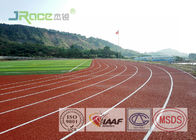 Polyurethane Jogging Track Flooring , Prefabricated Rubber Athletic Track Surface