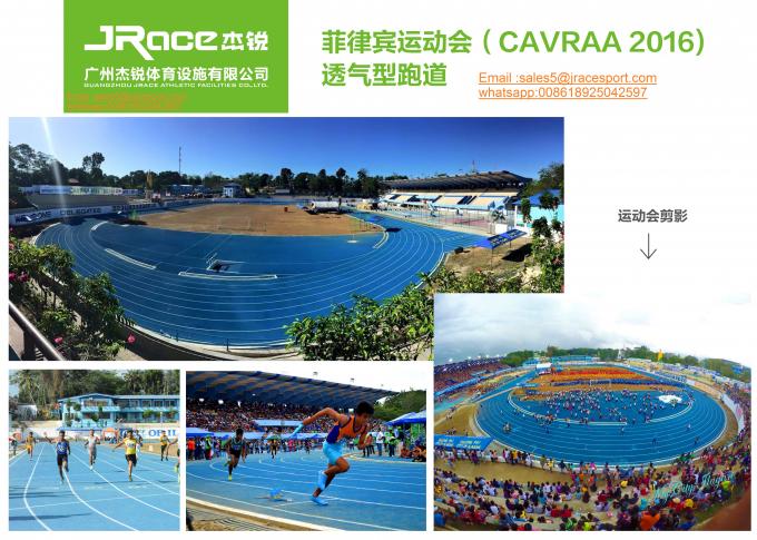 Economical Jogging Track Flooring , Ventilative Olympic Track Surface Material