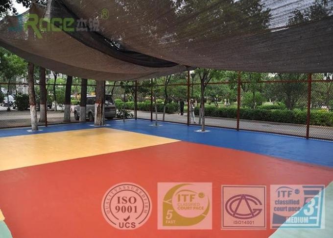 Low - Density Rubber Basketball Court Sport Surface For Indoor Stadium 4MM Thickness