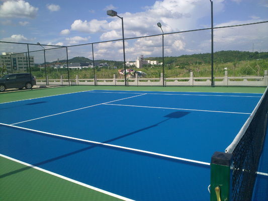 China High Hardness Olympic Blue Color Acrylic Sports Flooring For Tennis Court Easy To Install supplier