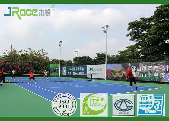 Synthetic Silicone PU Sport Court Flooring Non Toxic For Volleyball Play