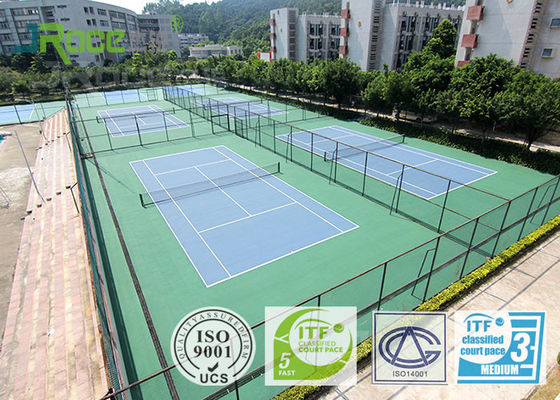 ITF Certificated Acrylic Sports Flooring 29 % Rebound Value , Closed Surfaces