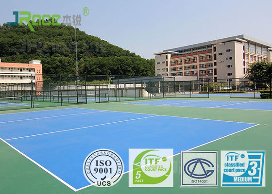 Synthetic Silicone PU Sport Court Flooring Non Toxic For Volleyball Play