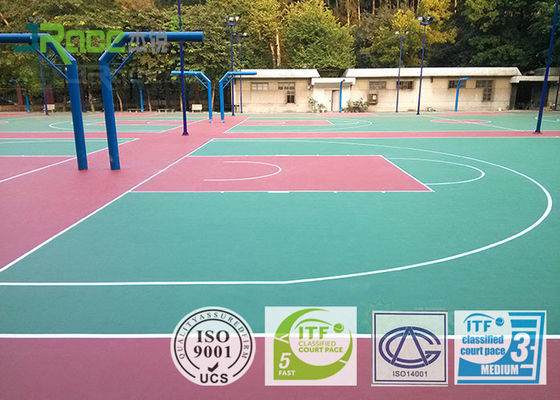 Professional SPU Sport Court Flooring Shock Absorption For Games Area