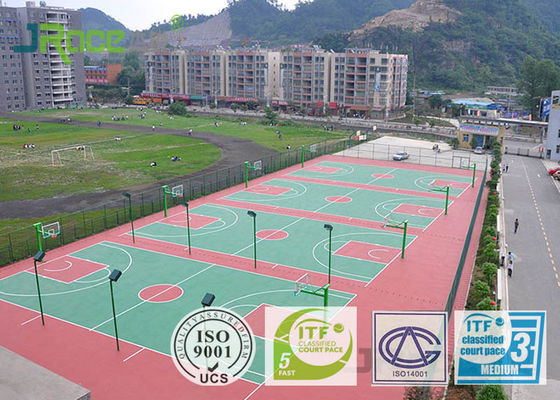 Elastic Buffer Outdoor Basketball Court Surfaces Waterproof Interlocking Tiles