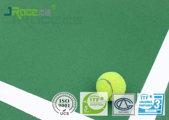 ITF Certificated Acrylic Sports Flooring 29 % Rebound Value , Closed Surfaces