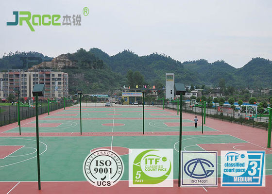 Multi Use Outdoor Rubber Basketball Flooring , Backyard Basketball Court