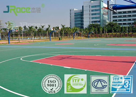 Silicone PU Athletic Court Outdoor Play Surfaces Durable Liquid Coating State