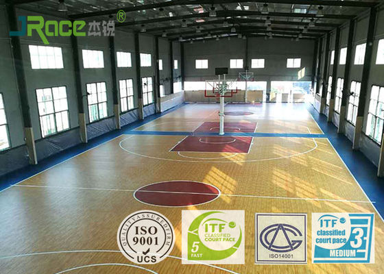 School / Stadium Multifunctional Sport Court Basketball Tennis Flooring Moisture Proof