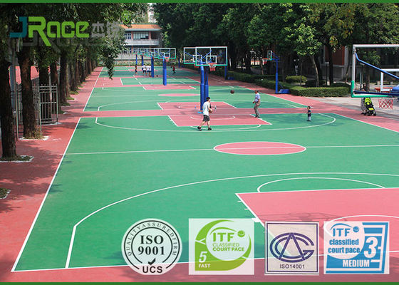 School / Stadium Multifunctional Sport Court Basketball Tennis Flooring Moisture Proof