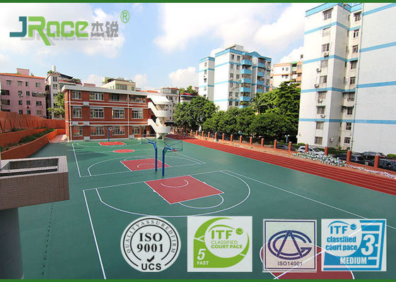 Outdoor Basketball Court Flooring Material , Modular Basketball Flooring High Rebound Force