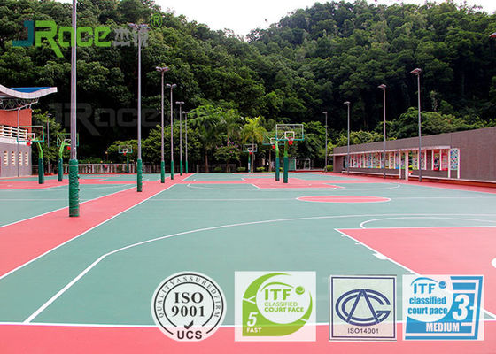 Outdoor Basketball Court Flooring Material , Modular Basketball Flooring High Rebound Force