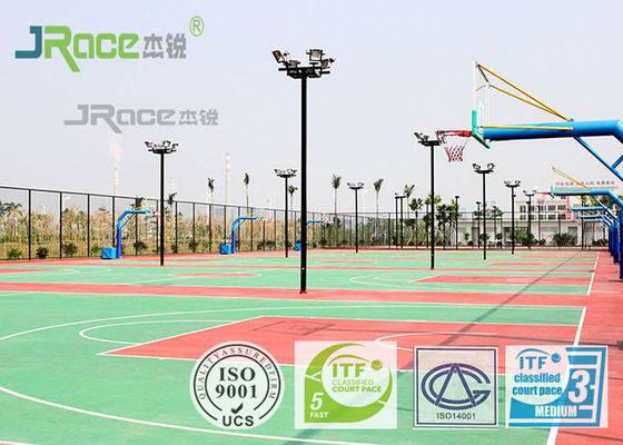 Basketball Sport Court Surface Plastic Coating PU Rubber Material , Seamless Design