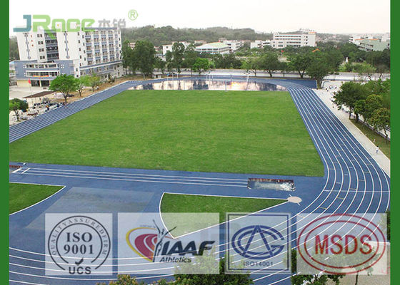 Stadium Indoor / Outdoor Synthetic Running Track Surface Anti Peel Anti Cracking