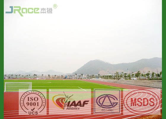 Stadium Indoor / Outdoor Synthetic Running Track Surface Anti Peel Anti Cracking