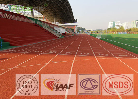 Stadium Indoor / Outdoor Synthetic Running Track Surface Anti Peel Anti Cracking