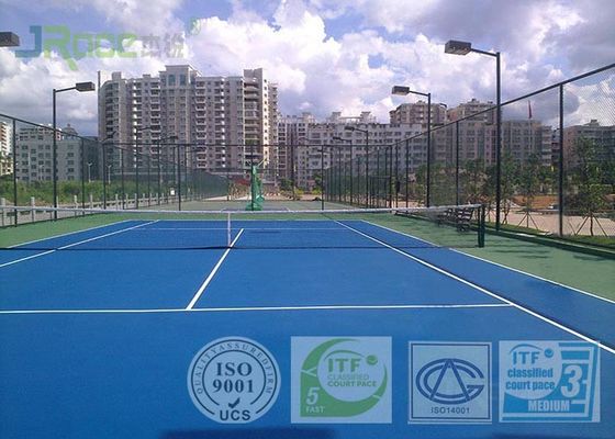 Acrylic Synthetic Sports Surfaces , Outdoor Sports Flooring 2-7 Mm Thickness