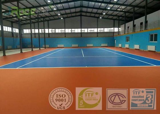 Professional Outdoor Acrylic Tennis Court Surface 2-7 Mm Thickness Customized