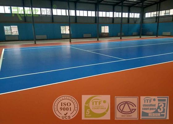 Low Maintenance Plastic Tennis Court Surface Anti Bulging Anti Cracking