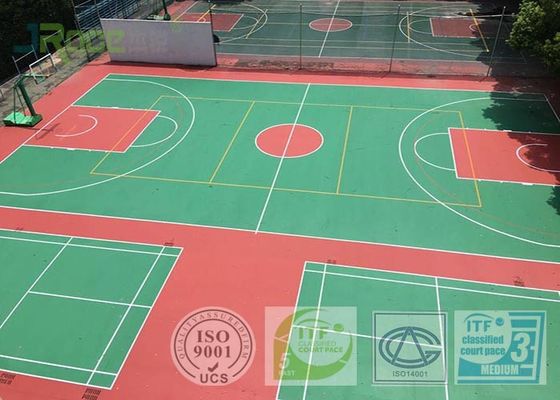 Multi Use Sports Court Flooring , Tennis / Badminton / Basketball Court System