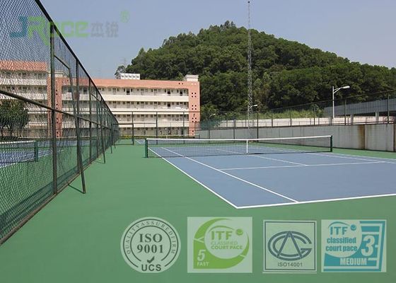 Solid Acrylic Sports Flooring Fadeless Surface 2-7 Mm Thickness For Stadium