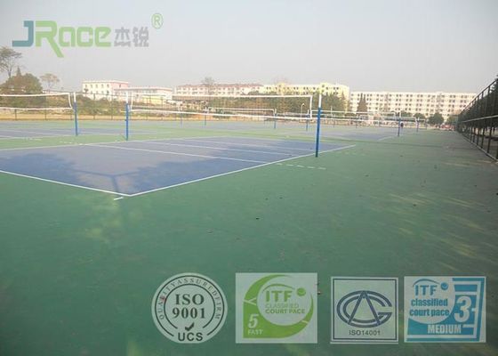 Olympic Tennis Court Surface , PU Sports Flooring Anti Slippery Sound Reduction