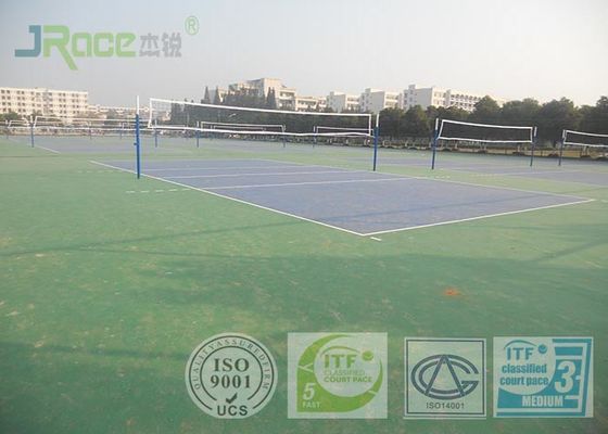 Olympic Tennis Court Surface , PU Sports Flooring Anti Slippery Sound Reduction