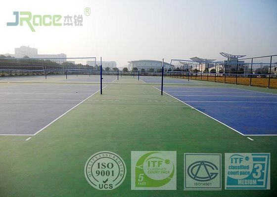 Outdoor Artificial Tennis Playing Surfaces Anti Abrasion Easy To Install