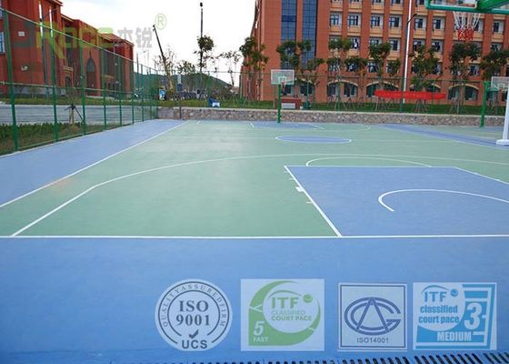 Long Lasting Sport Court Surface , Playground Rubber Flooring Aging Resistance