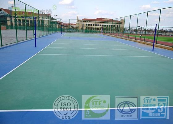 Outdoor Artificial Tennis Playing Surfaces Anti Abrasion Easy To Install