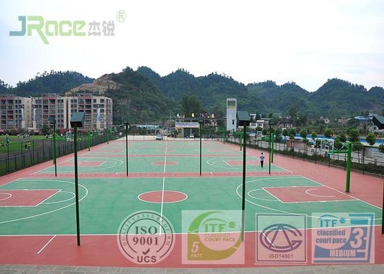 Quick Construction Basketball Sport Court Flooring Shock Absorption 29% Rebound Value