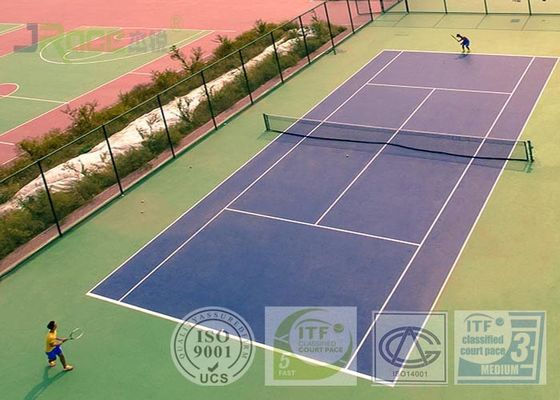 Green Grass Silicon PU Outdoor Sports Field Surface Excellent Slip Resistance