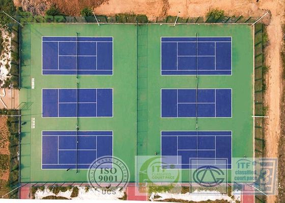 Green Grass Silicon PU Outdoor Sports Field Surface Excellent Slip Resistance