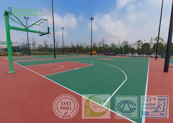 Green Grass Silicon PU Outdoor Sports Field Surface Excellent Slip Resistance