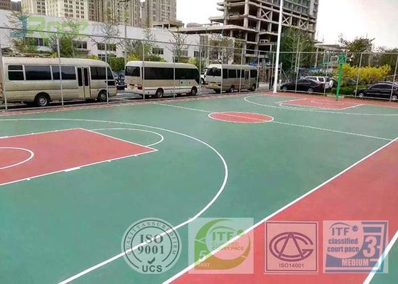 Anti Slip Elastic Synthetic Basketball Court Flooring For International Match