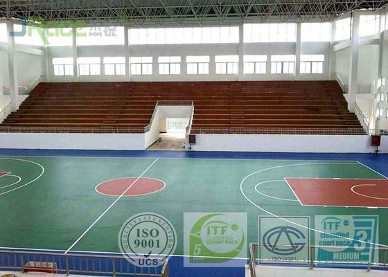 Silicon PU Outdoor Sports Field Surfacing Latest Technology For High School
