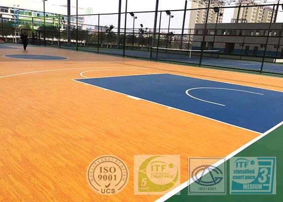 Green Grass Silicon PU Outdoor Sports Field Surface Excellent Slip Resistance