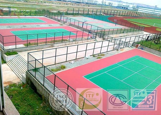 Silicon PU Outdoor Sports Field Surface Solvent Free With Outdoor Cushion Effect