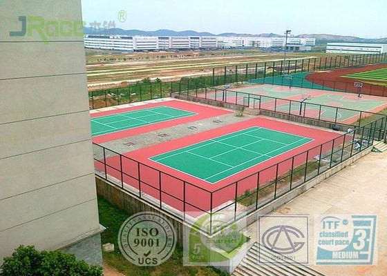 Silicon PU Outdoor Sports Field Surface Solvent Free With Outdoor Cushion Effect