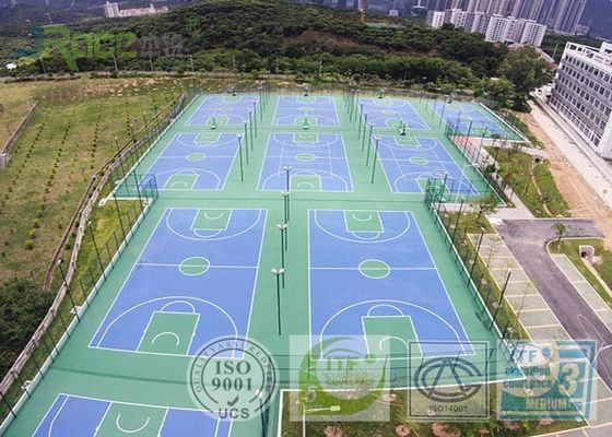 Silicon PU Outdoor Sports Field Surface Solvent Free With Outdoor Cushion Effect