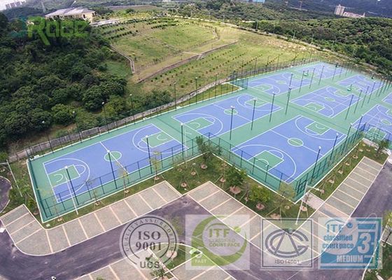 Water Base Rubber Basketball Court Outdoor Floor Easy Installation High Performance