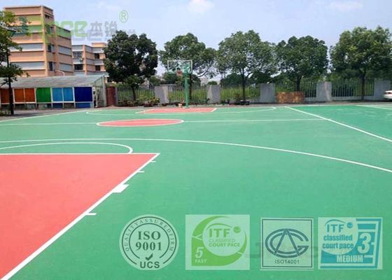 Water Resistant Sport Court Flooring , Artificial Tennis Court Surfaces