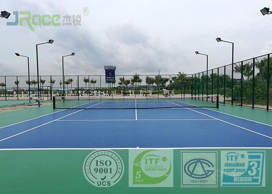 Water Resistant Sport Court Flooring , Artificial Tennis Court Surfaces