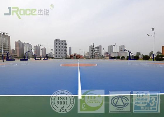 Outdoor Rubber Sports Flooring , Tennis Court Flooring Material Wear Resistance