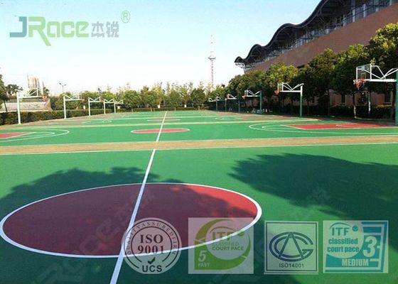 Outdoor Rubber Sports Flooring , Tennis Court Flooring Material Wear Resistance