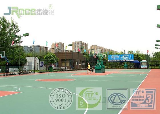 Outdoor Rubber Sports Flooring , Tennis Court Flooring Material Wear Resistance