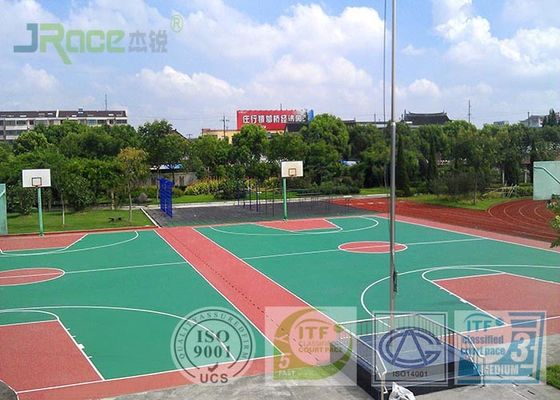 Elastic Bottom Artificial Tennis Court Surfaces Custom Design For College