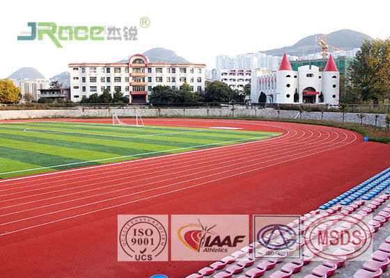 Sandwich System Polyurethane Track Surface 13MM Thickness For Outdoor Sports Flooring